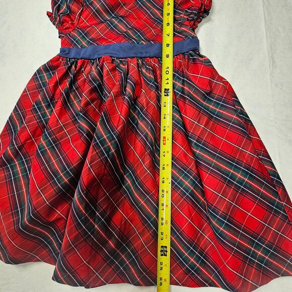 Max Studio Kids Holiday Red and Blue Plaid Dress with Bow Size 7 - Picture 8 of 8